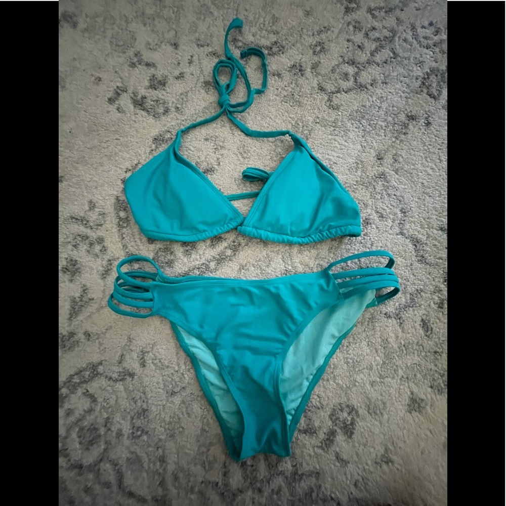 Express swim teal bathing suit